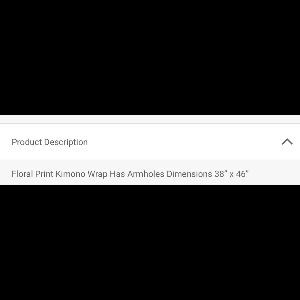 NWT Black Floral Kimono - Picture 4 of 4